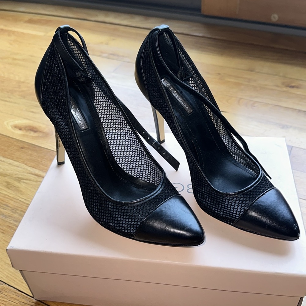 Black Mesh heels